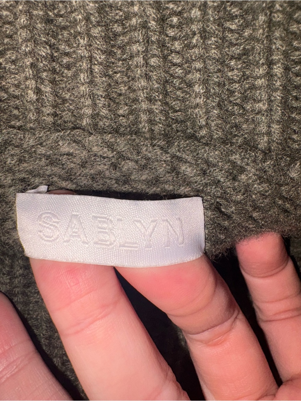 Sablyn olive green cashmere turtleneck sweater - Picture 3 of 6